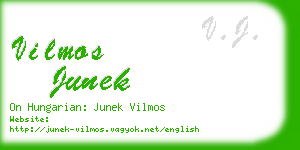 vilmos junek business card